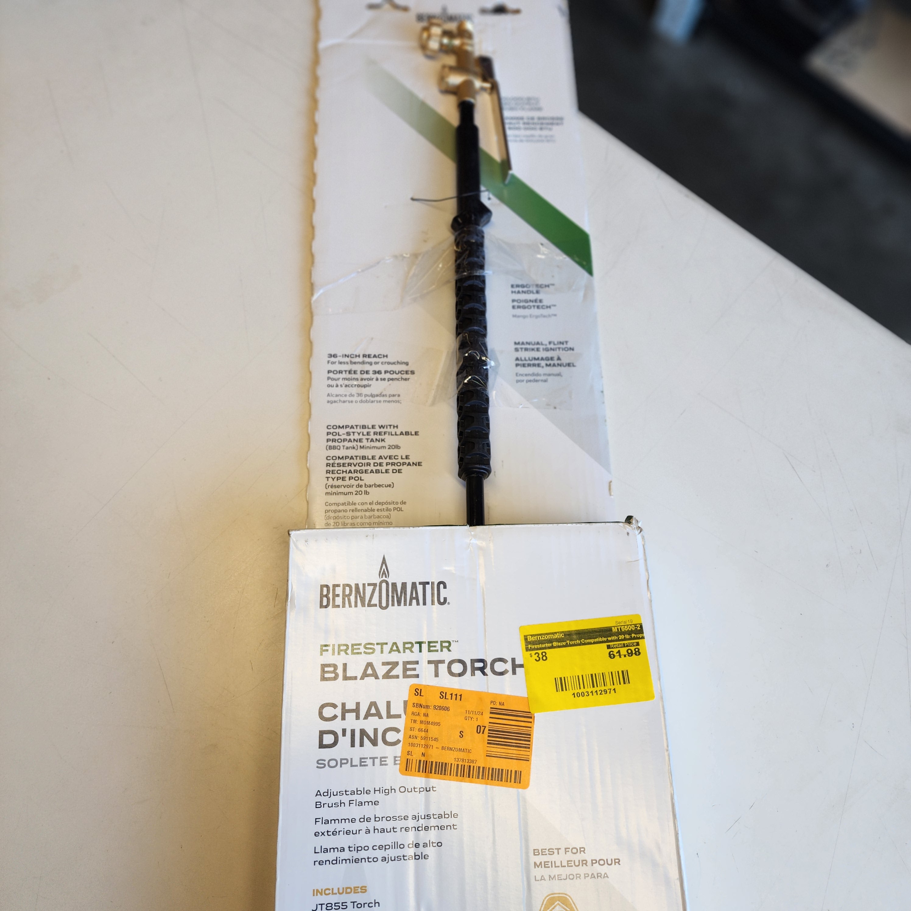 Firestarter Blaze Torch Compatible with 20 lb. Propane Tank with Adjustable Wide Brush Flame and Spark Lighter (MT5500-2) Firestarter Blaze Torch Compatible with 20 lb. Propane Tank with Adjustable Wide Brush Flame and Spark Lighter (MT5500-2)